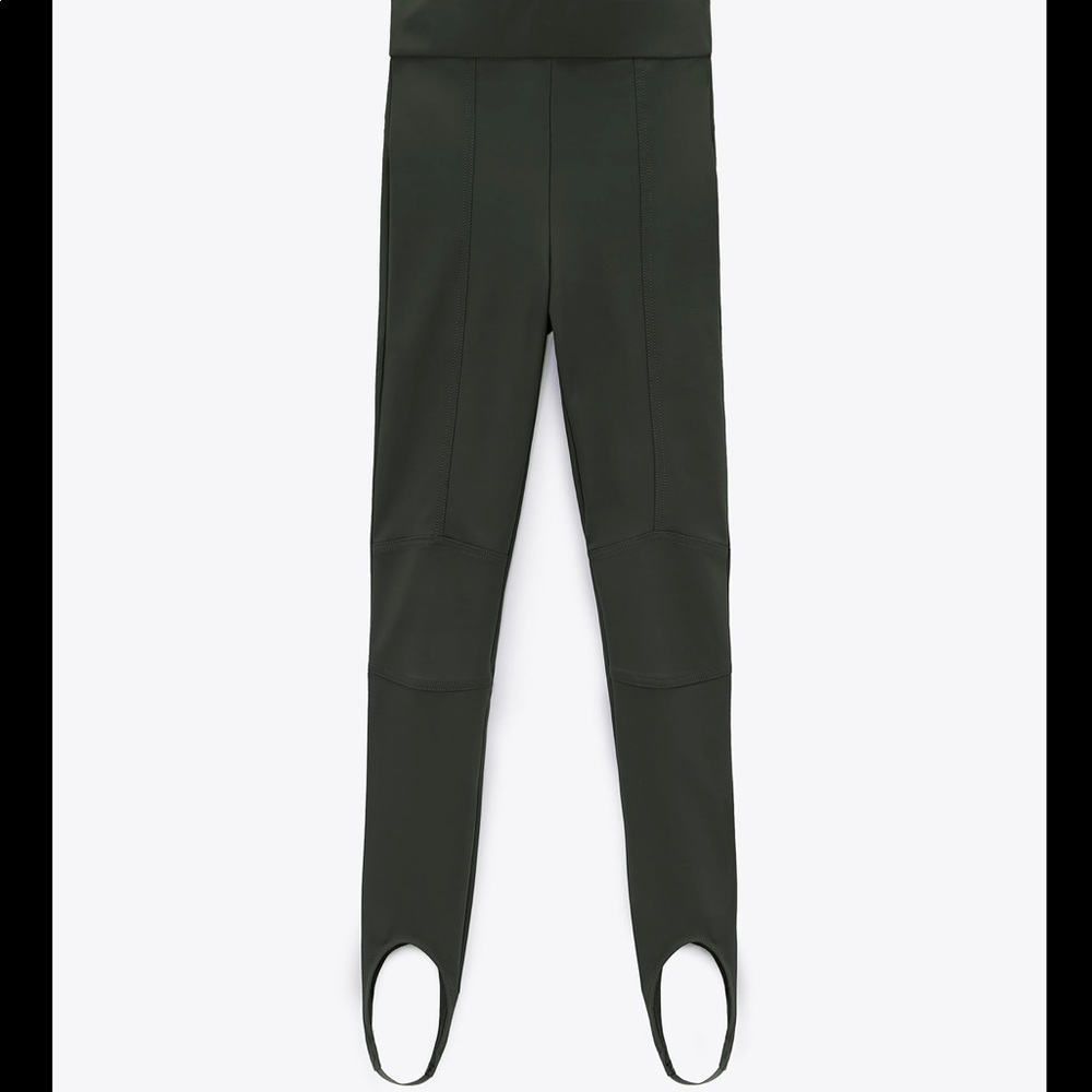 Zara Topstitched Stirrup Leggings